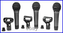 Audio Technica ATM510PK with (3) ATM510 Dynamic Cardioid Handheld Microphones Mics