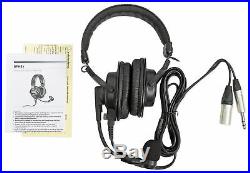 Audio Technica BPHS1 Over-Ear Broadcast Headphones Headset with Mic+Headphone Amp