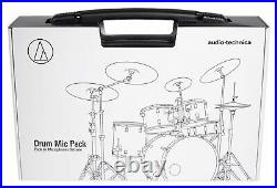 Audio Technica Drum Microphone Kit (4) Mics-Kick/Snare/Overheads For Church Band