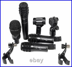 Audio Technica PRO-DRUM4 Drum Microphone Kit with(4) Mics+Mackie In-Ear Monitors