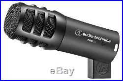 Audio Technica Pro Drum Microphone Kit w 7 Mics+In-Ear Monitors+8-Channel Mixer