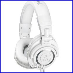 Audio-Technica Professional Studio Headphones White + Bluetooth Adapter
