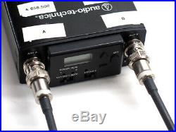 Audio-Technica UHF wireless system 1x receiver, 3x transmitter, 2x lav mic