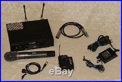 Audio Technica wireless mic kit ATW-R3100 + Lav and handheld mics 655-680 MHz