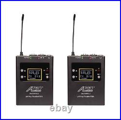 Audio2000s AWM6601U Mobile Dual Headset Mic Lapel Guitar Line Wireless System