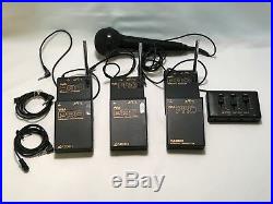 Azden Wireless 3 Transmitters, 3 Receivers WR-PRO/WM-PRO Audio Mixer CAM-3 + Mic