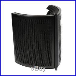 Black Microphone Isolation Shield Studio Mic Sound Dampening Foam Reflector