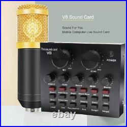 Bm 800 Studio Microphone Mixer Kits With Filter V8 Sound Card Smartphone Mic