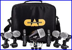 CAD Audio Stage7 7 Piece Drum Mic Pack Includes Kick Mic, Snare Mic, 3 Tom