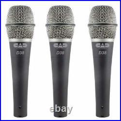 CAD Live D38 Supercardioid Dynamic Instrument Mic 3 Pack