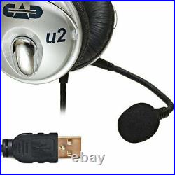 CAD USB Stereo Headphones with Cardioid Condenser Mic