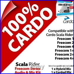 Cardo Scala Rider Audio & Mic Microphone Kit for Freecom for 1 2 4 1+ 2+ 4+