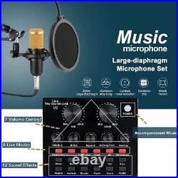 Condenser Microphone Bundle, ALPOWL BM-800 Mic Kit with Live Sound Card