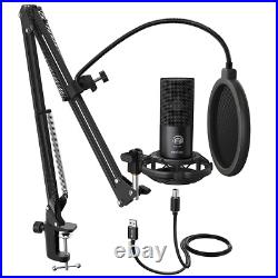Condenser Microphone Studio Recording Audio Podcast USB Mic Stand Shock Mount