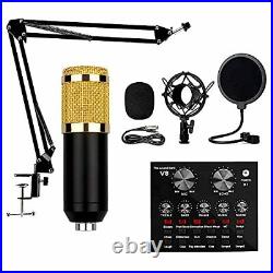 Condenser mic bundle, Bm-800 mic kit with live sound card, adjustable mic