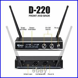 D Debra Audio PRO D-220 UHF Wireless Microphone System With Dual Mics For