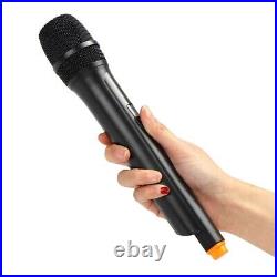 Dual Cordless Handheld Mic Wireless Microphone System With LCD Display
