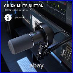 Dynamic Microphone and Heavy Duty Boom Arm Kit, Xlr/Usb Podcast Recording PC Mic