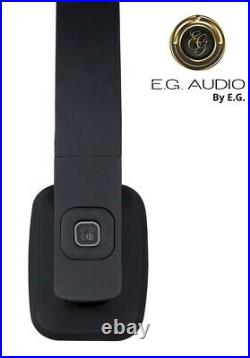 E. G. AUDIO Wireless Bluetooth Noise Cancelling Headphones, Built in Mic, Black