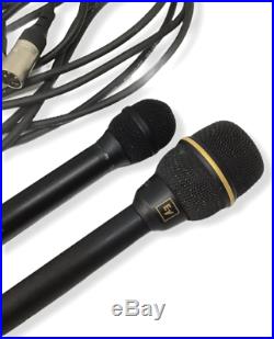EV Microphone N/D 257B Electro Voice Audio Cable Cord Lot 2 Mics Vocal Vintage