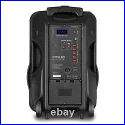FT Portable Bluetooth Karaoke Machine PA Speaker 800W 15 LED Light Wireless Mic