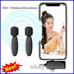 For iPhone/Android Wireless Lavalier Microphone Audio Video Recording Mini Mic