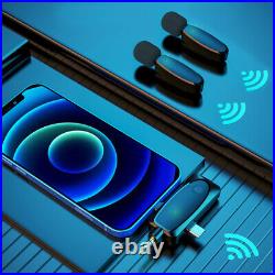 For iPhone/Samsung Wireless Lavalier Microphone Audio Video Recording Mini Mic