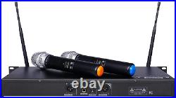 GTD Audio 2X800 Channel UHF Diversity Wireless Hand-Held Microphone Karaoke Mic