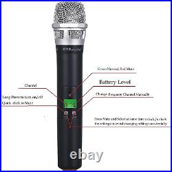 GTD Audio 2X800 Channel UHF Diversity Wireless Hand-Held Microphone Karaoke Mic