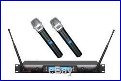 GTD Audio 2x100 Adjustable Channel UHF Wireless Handheld Microphone Mic System