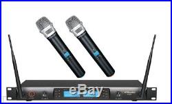 GTD Audio 2x100 Channel UHF Wireless Hand Held Microphone Mic System 622H