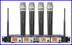 GTD Audio 4 Channel UHF Handheld Wireless Microphone System Mic (Brand New) 504H