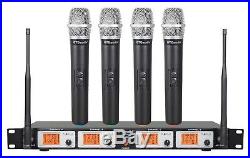 GTD Audio 4 Channel UHF Handheld Wireless Microphone System Mic (Brand New) 504H