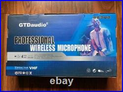 GTD Audio 4 Channel VHF Handheld Wireless Microphone System Mic G-380H withmuffles