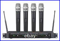 GTD Audio 4 Handheld Wireless Microphone Cordless mics System, Ideal for
