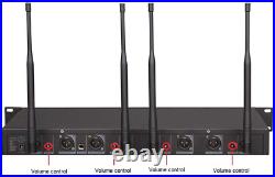 GTD Audio 4X800 Adjustable Channels UHF Diversity Wireless Cordless Handheld Mic