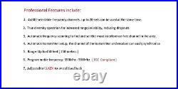 GTD Audio 4X800 Adjustable Channels UHF Diversity Wireless Cordless Lavalier/Lap