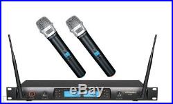 GTD Audio Hand Held Microphone Mic System 2x100 Channel UHF Wireless 622H