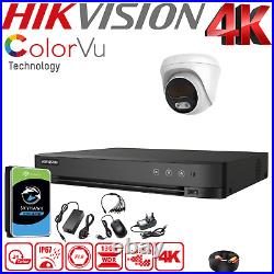 HIKVISION 4K 8MP ColorVu Audio Built-in Mic Camera CCTV Security System Outdoor