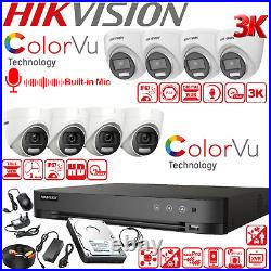 HIKVISION CCTV SECURITY SYSTEM 2MP 5MP CAMERA ColorVU Outdoor Night Vision Kit