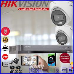 HIKVISION CCTV SECURITY SYSTEM 5MP AUDIO MIC CAMERA ColorVU KIT Mobile view UK