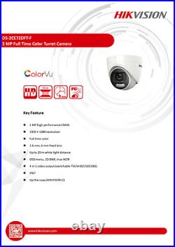 HIKVISION CCTV Security Camera Home System 2MP 5MP ColorVU Outdoor Night Vision