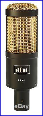 Heil Sound PR40BG Broadcast Microphone Studio Mic PR40 in Black and Gold PR-40BG