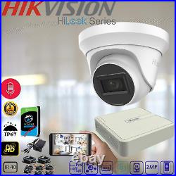 HiLook CCTV 2MP Hikvision Home Security System 1080P 8CH DVR Audio MIC Camera