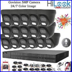 Hikvision Hilook Colourvu 5mp Cctv System Hd Audio MIC Dvr Cameras Security Kit