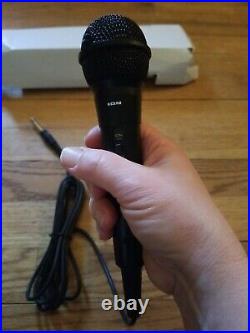 Ion Black Microphone Mike Mic Stereo Audio Karaoke DJ Broadcast Equipment Sing
