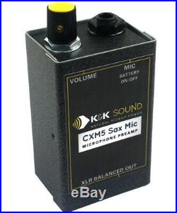 K&K Sound CXM5 Saxophone Mic Clip-on Microphone Pickup withBelt-clip Preamp/Volume