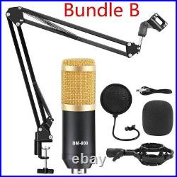 Kit Studio Microphone Recording Condenser Stand Mic Audio Mount Shock Pro Arm