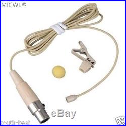 MICWL Audio UHF Wireless Microphone System 4 Beige Lavalier Lapel Mic 400Channel