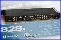 MOTU 828x Thunderbolt USB digital mixer audio interface line mic microphone ADAT